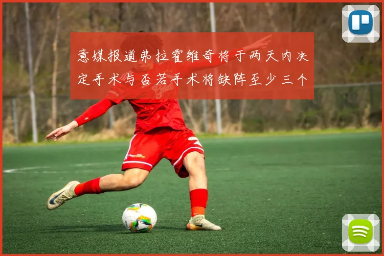 意媒报道弗拉霍维奇将于两天内决定手术与否若手术将缺阵至少三个月
