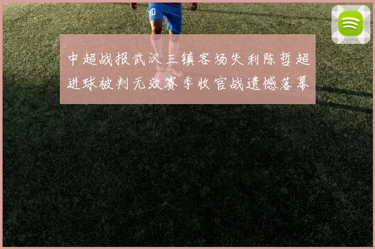 中超战报武汉三镇客场失利陈哲超进球被判无效赛季收官战遗憾落幕